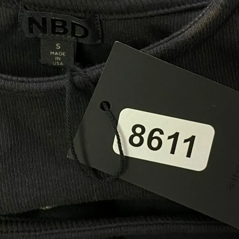 NBD Cropped Long Sleeve Top Tank Set - Black - Picture 8 of 8